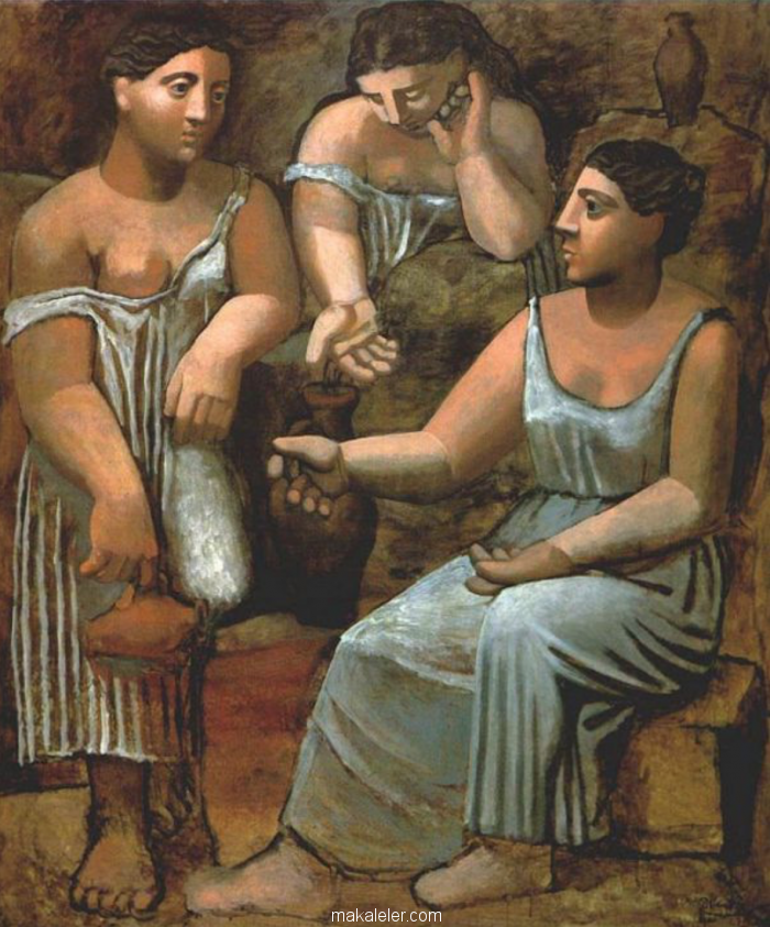 three women at the spring